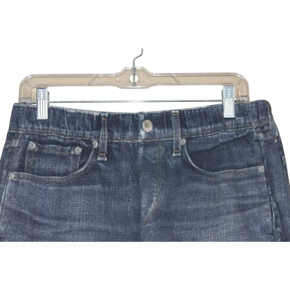 Rag & Bone Blue Faux Distressed Denim Cotton Casual Stretchy Soft Summer Shorts